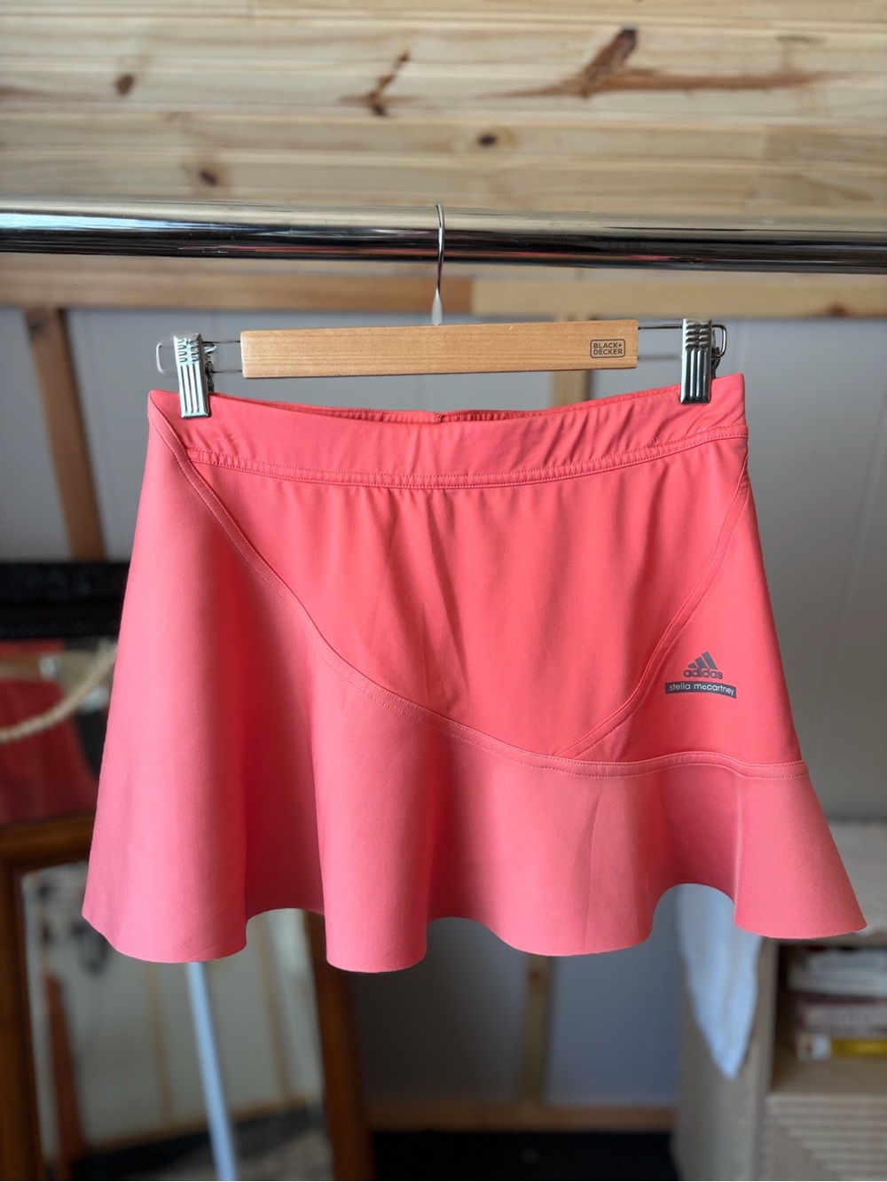 adidas Stella McCartney Coral Pink Flared Athletic Skater Skirt Tennis Mini S